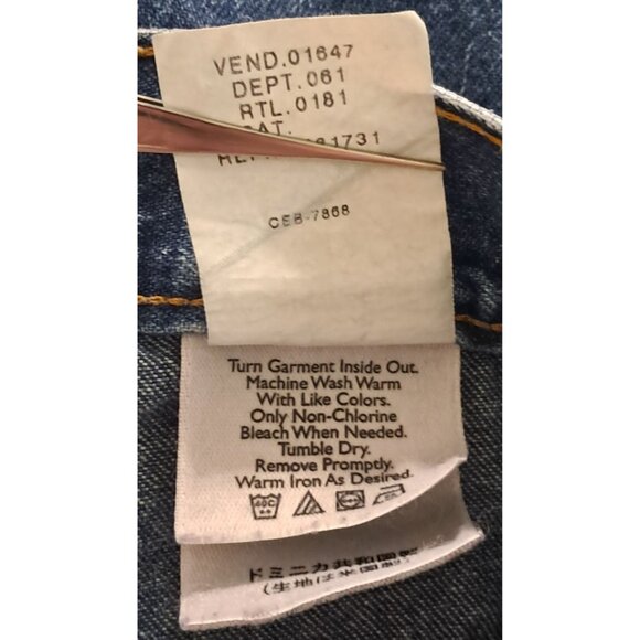 Eddie Bauer Cropped Jeans Womens Size 12 High Rise Waisted Mom Blue Denim - Picture 11 of 12